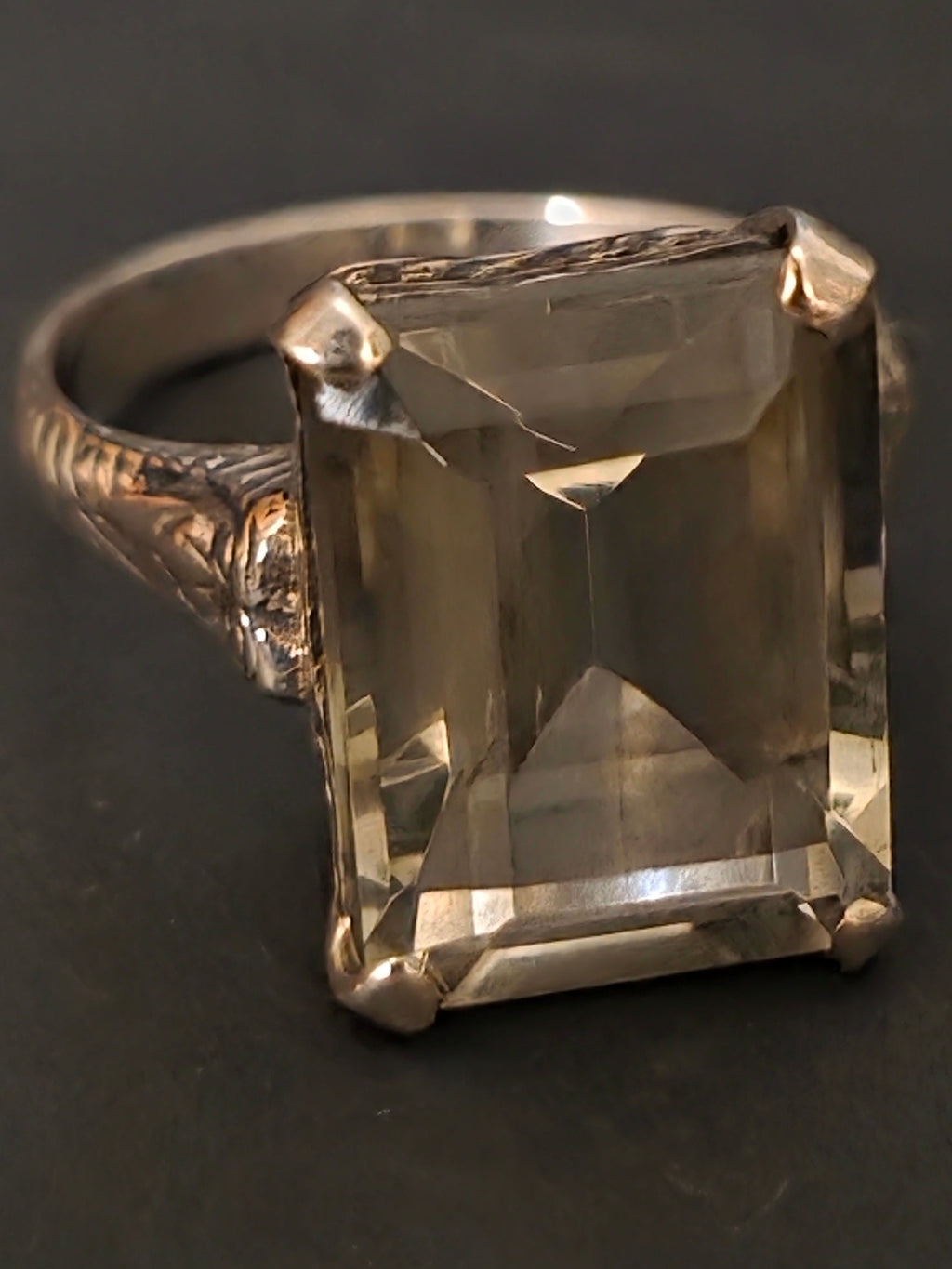 Tree Branch Smokey Quartz Ring