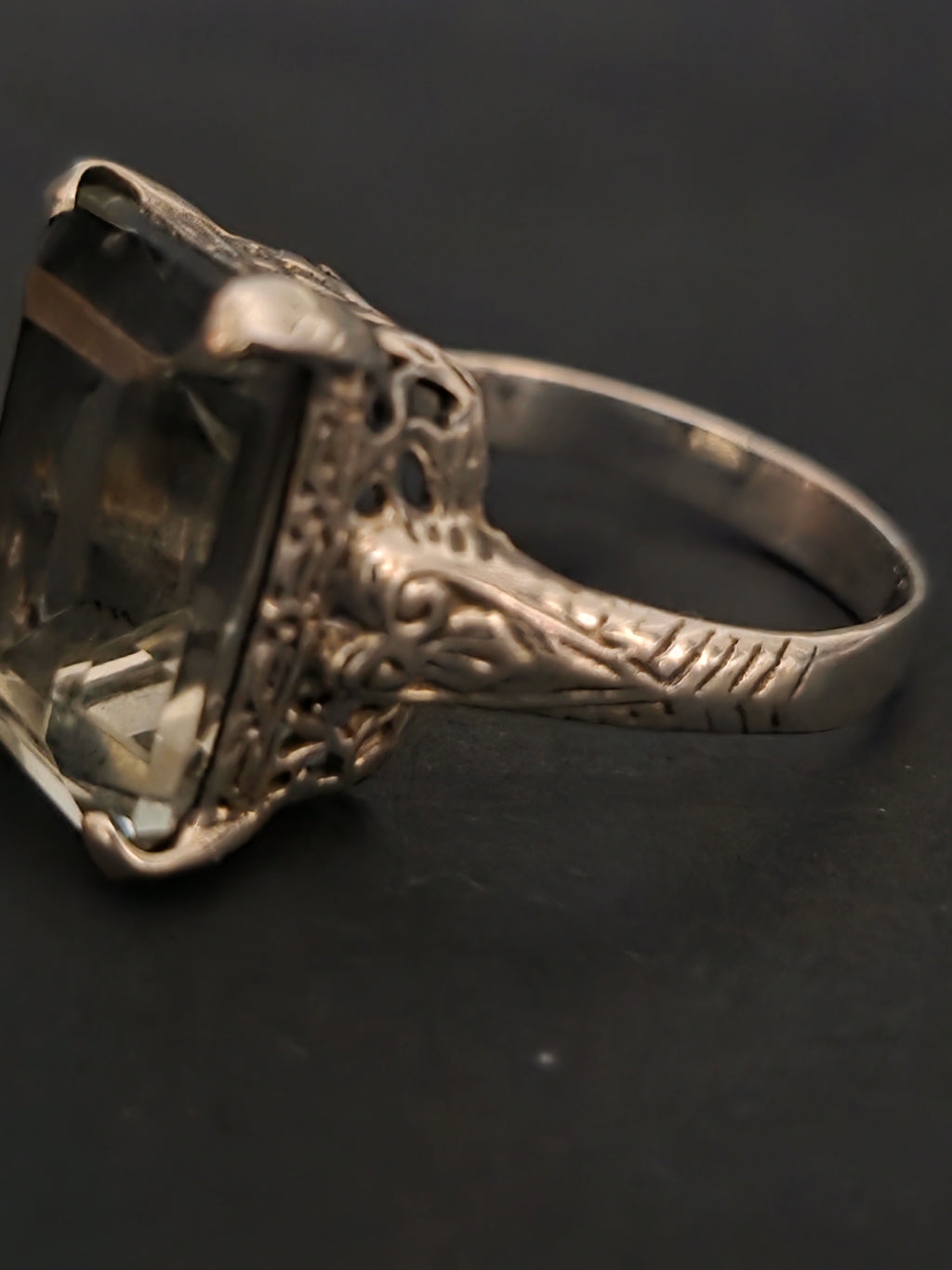 Tree Branch Smokey Quartz Ring