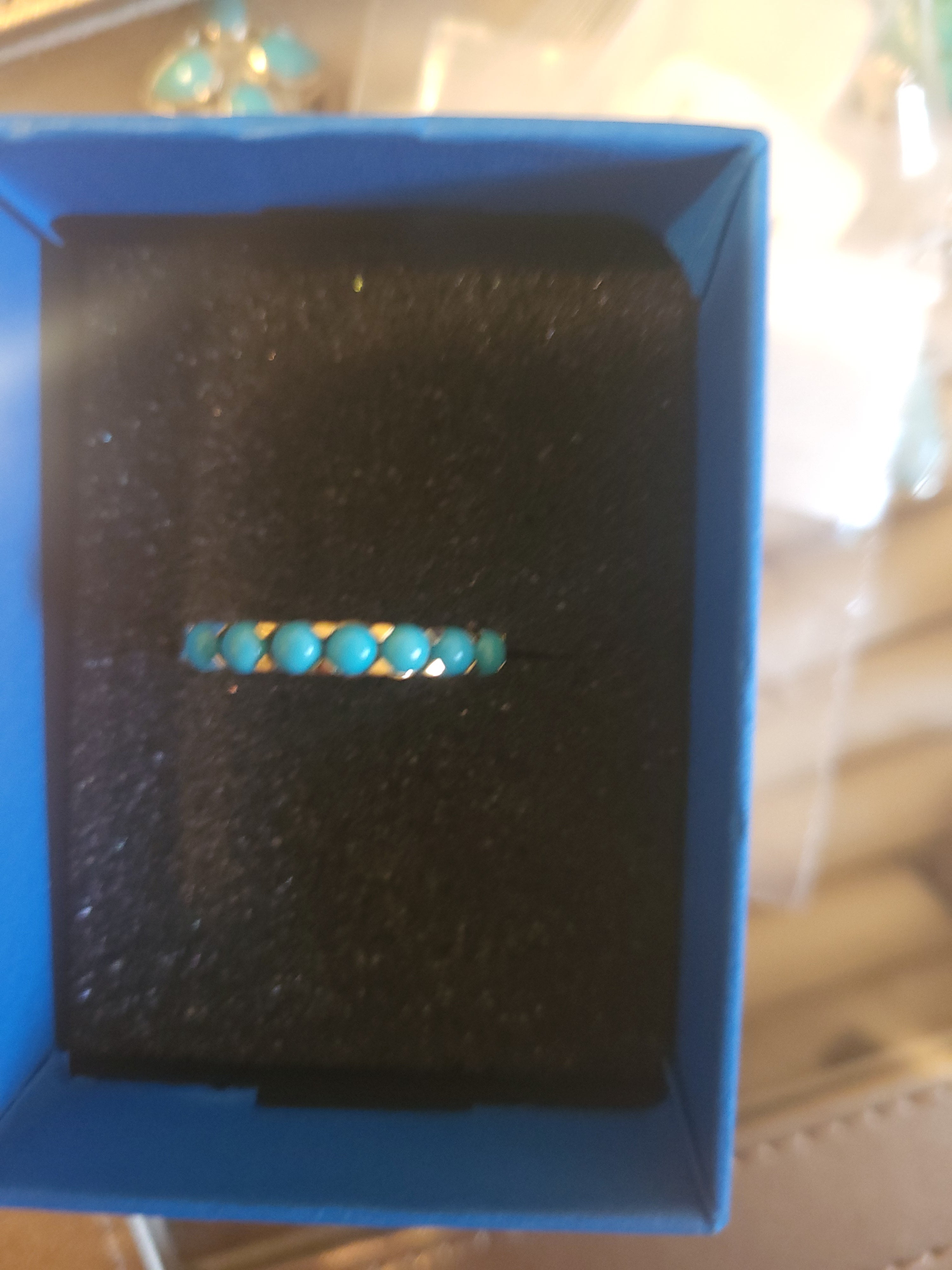 Gold over Sterling Silver, Turquoise Ring