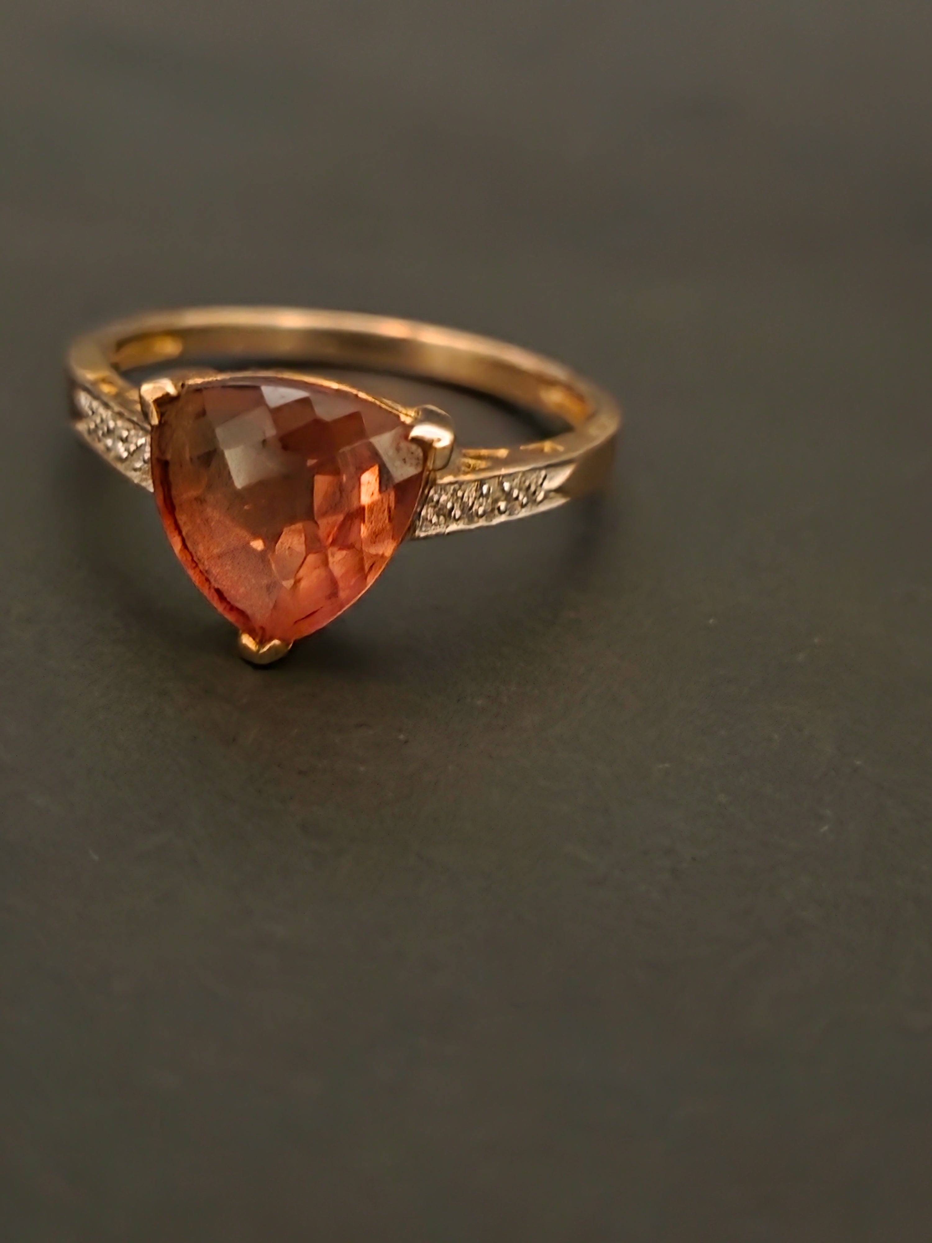 Peach Sapphire Ring