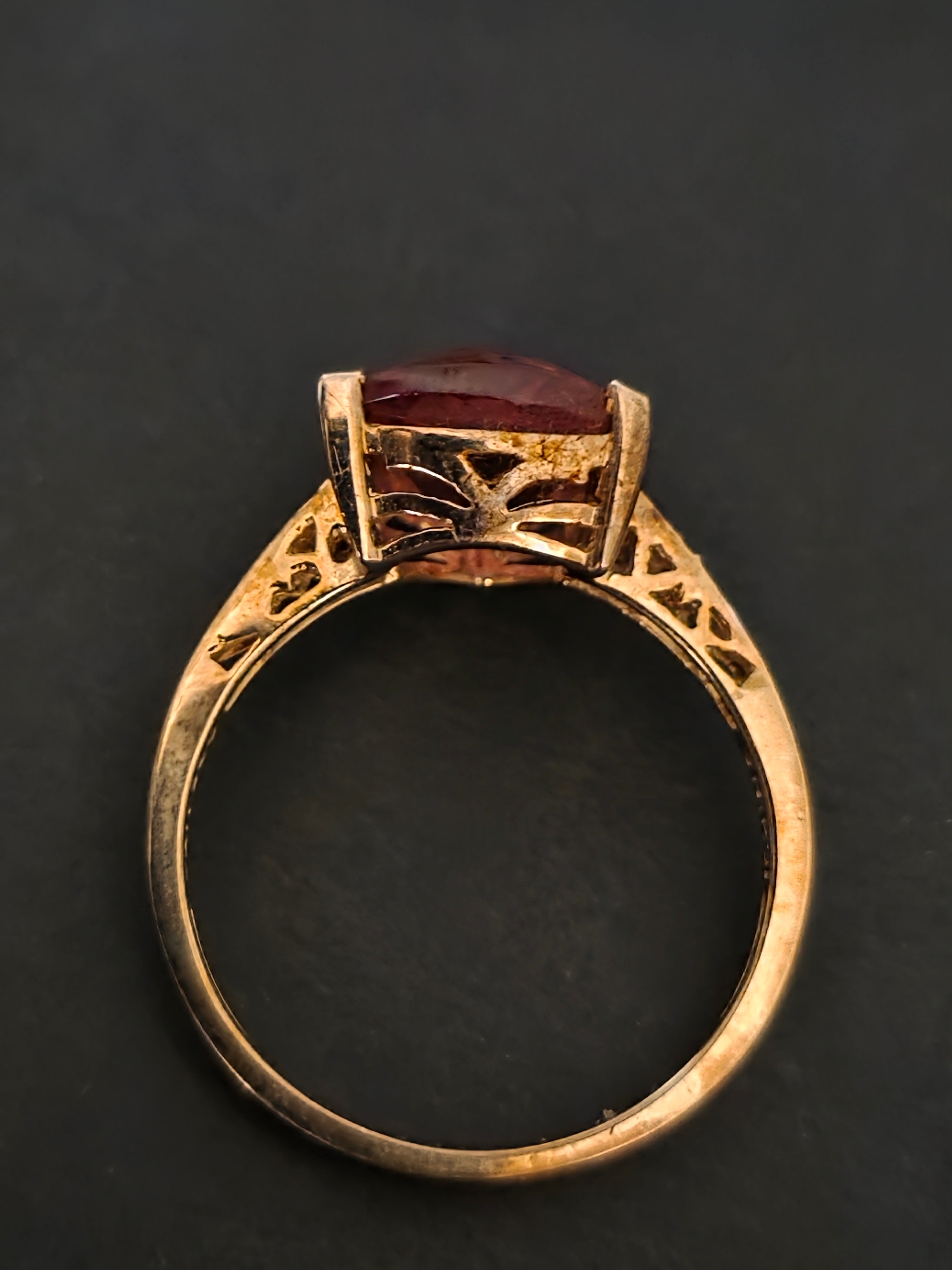 Peach Sapphire Ring