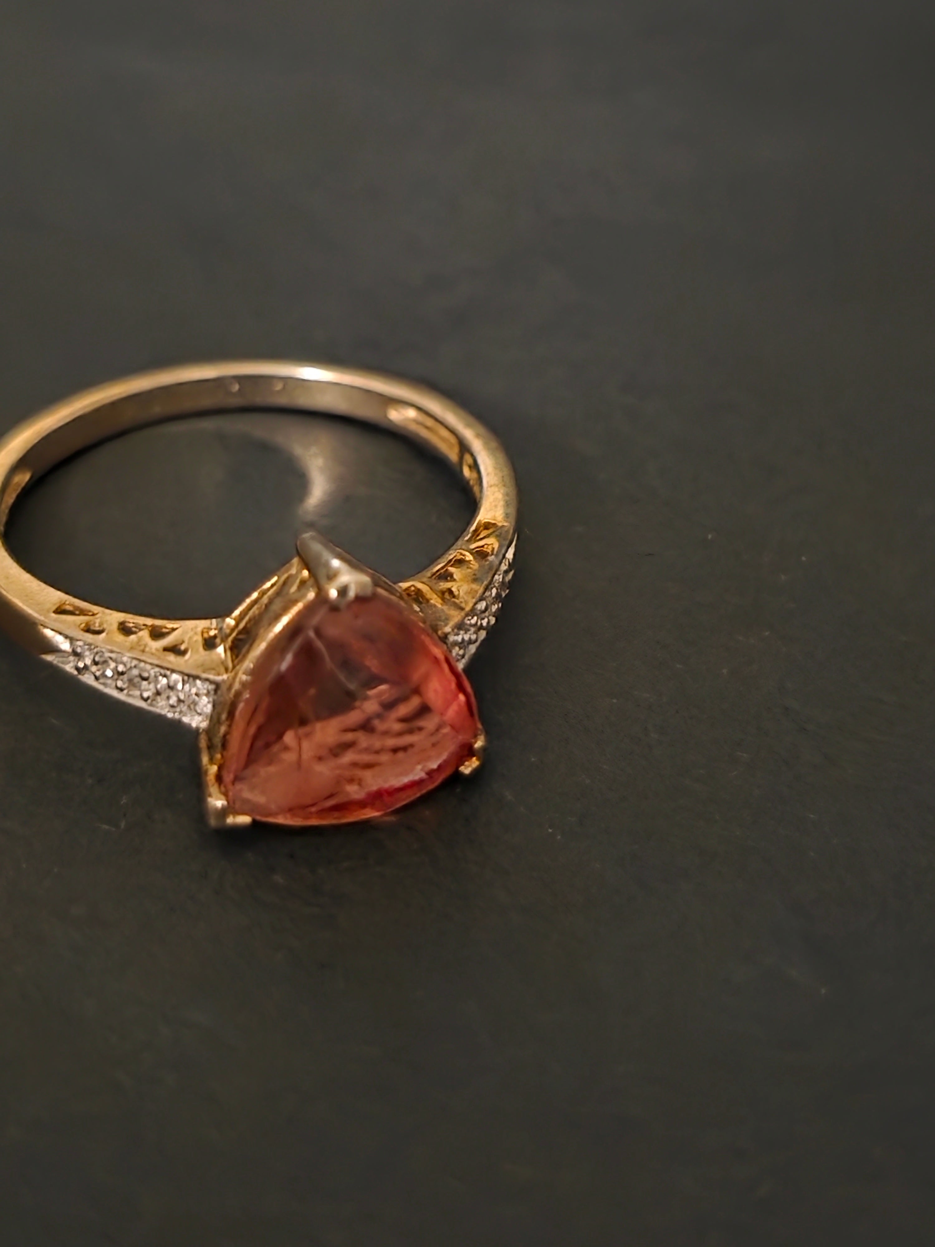 Peach Sapphire Ring